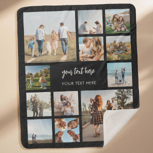 Moderne Personalisierte FotoCollage Sherpadecke