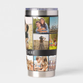 Moderne Personalisierte FotoCollage Thermobecher (Rückseite)