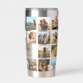 Moderne Personalisierte FotoCollage Thermobecher (Rückseite)