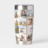 Moderne Personalisierte FotoCollage Thermobecher (Vorderseite)