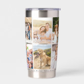 Moderne personalisierte Fotocollage Thermobecher (Links)