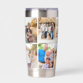 Moderne personalisierte Fotocollage Thermobecher (Vorderseite)