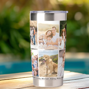 Moderne personalisierte Fotocollage Thermobecher
