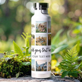 Moderne personalisierte Fotocollage Trinkflasche