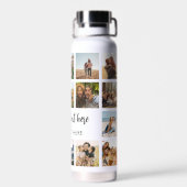 Moderne personalisierte Fotocollage Trinkflasche (Rückseite)