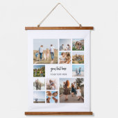 Moderne Personalisierte FotoCollage Wandteppich Mit Holzrahmen (Vorderseite)