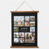 Moderne Personalisierte FotoCollage Wandteppich Mit Holzrahmen (Vorderseite)