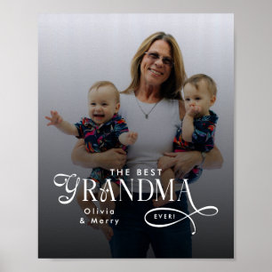 Moderne personalisierte Fotografie: Beste Oma über Poster