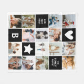 Moderne Personalisierte Fotomaterial bewahren Fleecedecke (Vorderseite (Horizontal))