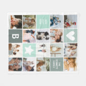 Moderne Personalisierte Fotomaterial bewahren Fleecedecke (Vorderseite (Horizontal))