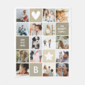 Moderne Personalisierte Fotomaterial bewahren Fleecedecke (Vorderseite)