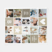 Moderne Personalisierte Fotomaterial bewahren Fleecedecke (Vorderseite (Horizontal))