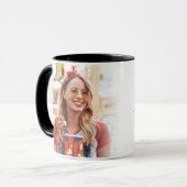 Moderne personalisierte Fotomonogramm Tasse (Vorderseite Links)