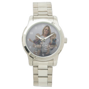 Moderne personalisierte Fotouhr 'Beste Oma überhau Armbanduhr