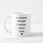Moderne personalisierte Freundin Kaffeetasse (Links)