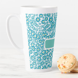 Moderne personalisierte Gänseblümchen-Blumen-Initi Milchtasse