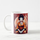 Moderne Personalisierte Geisha-Tasse Kaffeetasse (Links)