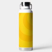 Moderne Personalisierte Gelb- und Orangenfarbe Trinkflasche (Rückseite)