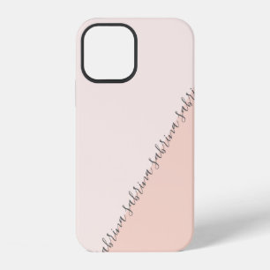 Moderne personalisierte geometrische roséfarbene S iPhone 12 Hülle