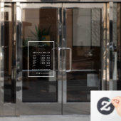 Moderne Personalisierte Geschäftslogoöffnungszeite Fensteraufkleber (Büro Tür)