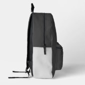 Moderne Personalisierte Grautöne Bedruckter Rucksack (Links)
