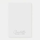 Moderne Personalisierte Grautöne Post-it Klebezettel (Vorderseite)