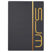 Moderne Personalisierte große Monogram-Zwischenabl Klemmbrett (Rückseite)