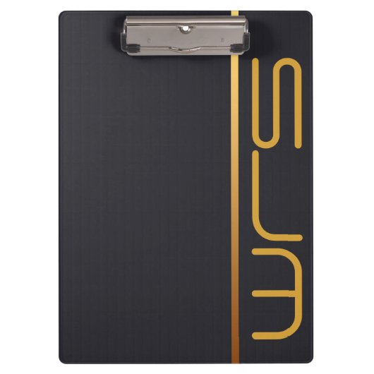 Moderne Personalisierte große Monogram-Zwischenabl Klemmbrett (Vorderseite)