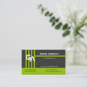 Moderne personalisierte grüne Geschäfts-Karten Visitenkarte (Stehend Vorderseite)