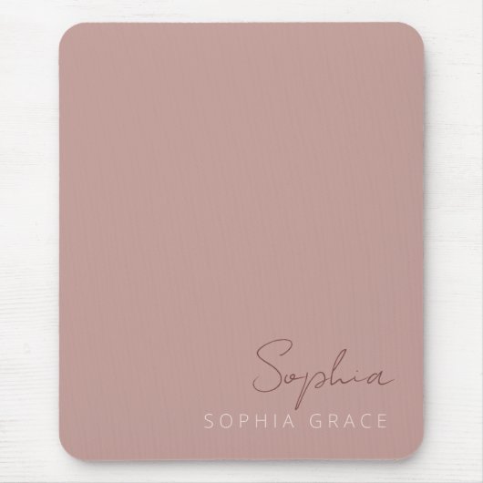 Moderne Personalisierte handgeschriebene Script-Du Mousepad (Vorne)