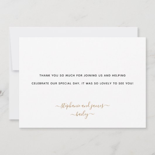 Moderne Personalisierte Haustierhochzeit Dankeskarte (Rückseite)