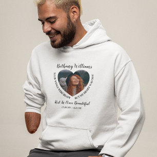 Moderne Personalisierte Herz Foto Gedenkstätte Hoodie