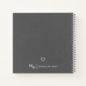 Moderne Personalisierte Hinweise und Muskeln Grau Notizblock (Rückseite)