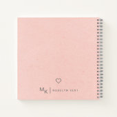 Moderne Personalisierte Hinweise und Muskeln Rosa Notizblock (Rückseite)