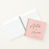 Moderne Personalisierte Hinweise und Muskeln Rosa Notizblock (Innenseite)