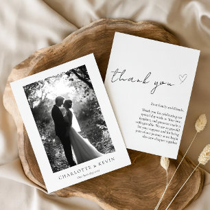 Moderne Personalisierte Hochzeit Dankeschön Card Dankeskarte
