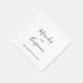 Moderne Personalisierte Hochzeit mit eleganter Kal Serviette (Ecke)