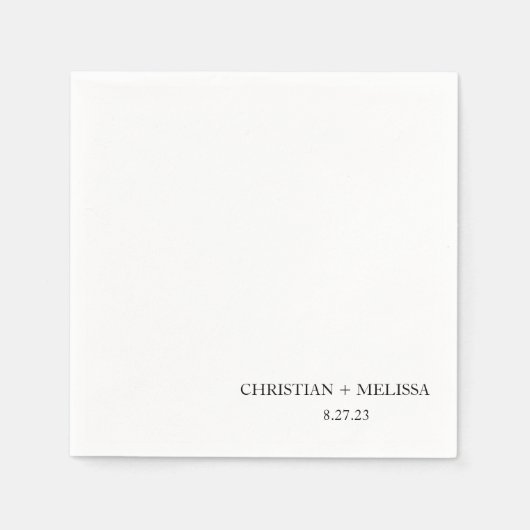 Moderne Personalisierte Hochzeit Napkins Serviette (Vorderseite)