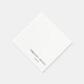 Moderne Personalisierte Hochzeit Napkins Serviette (Ecke)