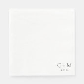Moderne personalisierte Hochzeit Napkins Serviette (Vorderseite)