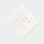 Moderne Personalisierte Hochzeit Servietten Mit Folie (Rechts)