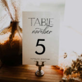 Moderne Personalisierte Hochzeit Tischnummer