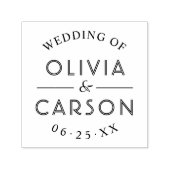 Moderne Personalisierte Hochzeitmonogramm Permastempel (Design)