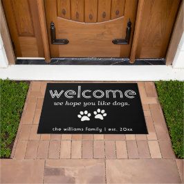Moderne Personalisierte Hoffnung Sie mögen Hunde W Fußmatte