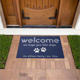 Moderne Personalisierte Hoffnung Sie mögen Hunde W Fußmatte