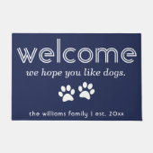 Moderne Personalisierte Hoffnung Sie mögen Hunde W Fußmatte (Vorderseite)