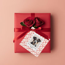 Moderne personalisierte Hunde-Valentinstag-Anhänge