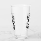 Moderne Personalisierte I Drink Cider Text Black S Glas (Links)