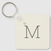 Moderne Personalisierte Initial Schlüsselanhänger (Vorderseite)