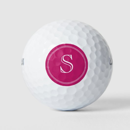 Moderne personalisierte Initiale und Name Golfball (Vorderseite)